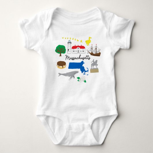 Massachusetts Baby Bodysuit (Voorkant)