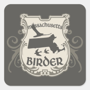 Massachusetts Birder Vierkante Sticker