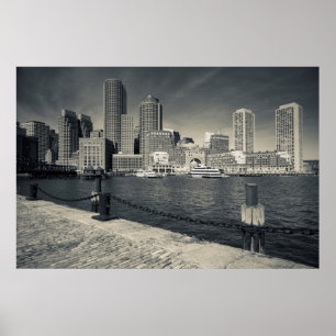 Massachusetts, Boston, Rowe's Wharf gebouwen Poster