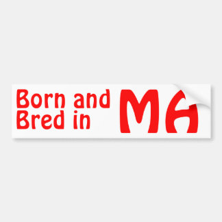 Massachusetts Bred (Bumpersticker) Sticker