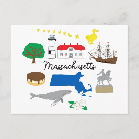 Massachusetts Briefkaart (Voorkant)