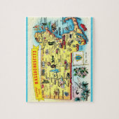 Massachusetts Briefkaart Kaart Jigsaw Puzzel (Verticaal)