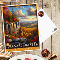 Massachusetts | Carte postale État hyper-réaliste