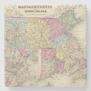 Massachusetts en Rhode Island 2 Stenen Onderzetter