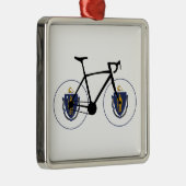 Massachusetts Flag Cycling Metalen Ornament (Rechts)