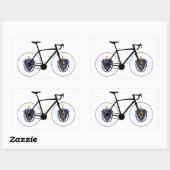 Massachusetts Flag Cycling Rechthoekige Sticker (Vel)