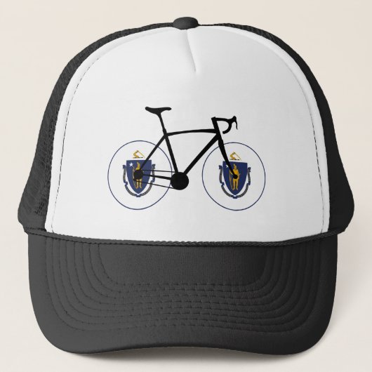 Massachusetts Flag Cycling Trucker Pet (Voorkant)