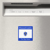 Massachusetts Flag Magnet Magneet (Insitu (Vaatwasser))