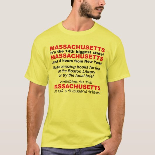 Massachusetts Funny Shirt (Voorkant)
