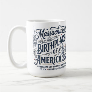 Massachusetts: Geboorteplaats van Amerika 250 Koffiemok