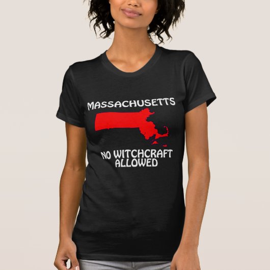 Massachusetts - geen Witchcraft toegestaan T-shirt (Voorkant)