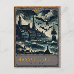 Massachusetts   Gotische kunst Briefkaart