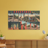 Massachusetts - Groeten uit Mohawk Trail Canvas Afdruk (Insitu (Woonkamer))
