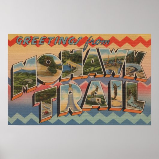 Massachusetts - Groeten van Mohawk Trail 2 Poster (Voorkant)