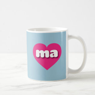 Massachusetts hot roze hart - Ik hou van ma Koffiemok