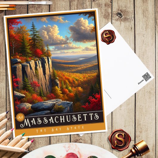 Massachusetts | hyperrealistisch Briefkaart