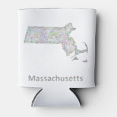 Massachusetts-kaart Blikjeskoeler (Voorkant)