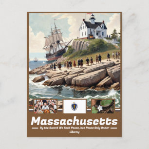 Massachusetts Kunst & Geschiedenis Briefkaart