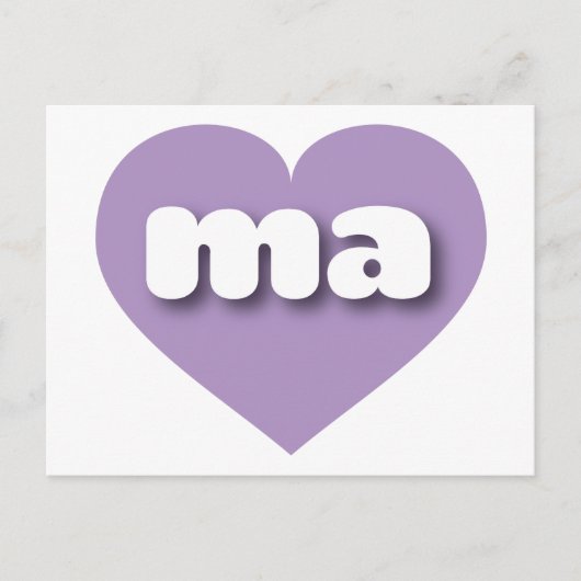 Massachusetts lavender hart - Ik hou van ma Briefkaart (Voorkant)
