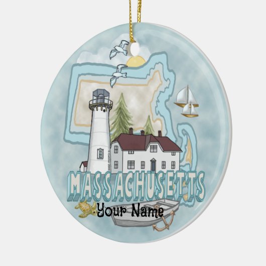 Massachusetts Lighthouse ornament (Links)