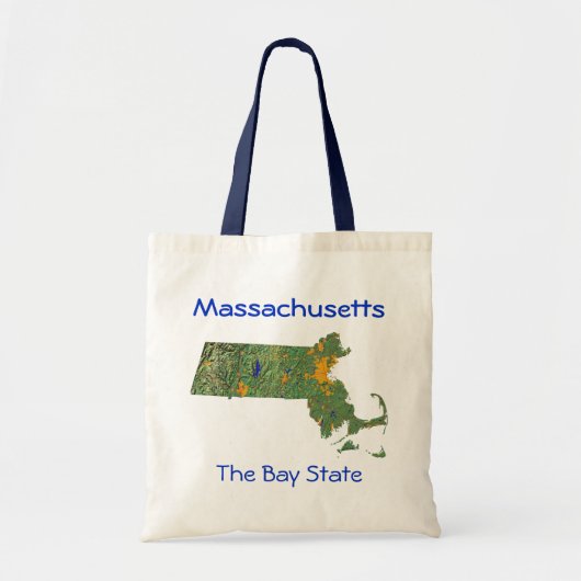Massachusetts Map Bag Tote Bag (Voorkant)