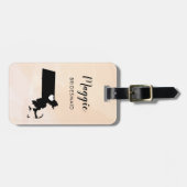 Massachusetts Map Bagagelabel, bruiloft Party Bagagelabel (Voorkant horizontaal)