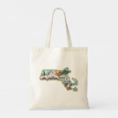 Massachusetts Map Boston Cape Cod Salem Souvenir Tote Bag (Achterkant)