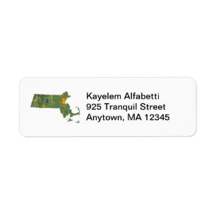 Massachusetts Map Return Label