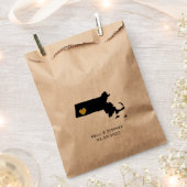 Massachusetts Mariage Faveur Traite Sacs, Sacs Cad (Coupé)