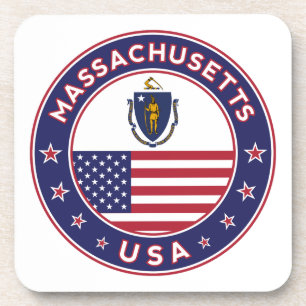 Massachusetts, Massachusetts sticker, telefoonzaak Bier Onderzetter