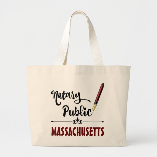 Massachusetts Noteerbare openbare pen Grote Tote Bag (Voorkant)
