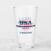 Massachusetts Patriotic Pride gepersonaliseerd Glas (Achterkant)