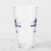 Massachusetts Patriotic Pride gepersonaliseerd Glas (Rechts)