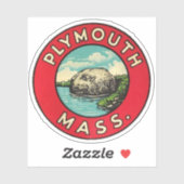 Massachusetts Plymouth - Sticker (Feuille)