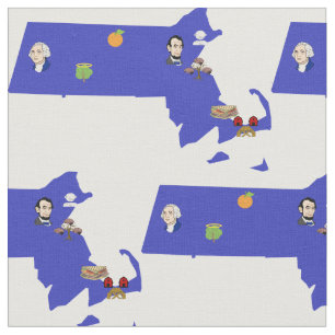Massachusetts Pun Map Stof