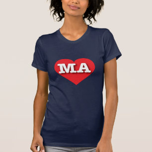 Massachusetts Red Heart - Ik hou van MA T-shirt