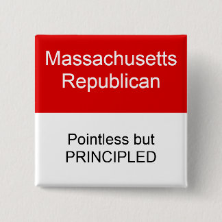 Massachusetts Republican Vierkante Button 5,1 Cm
