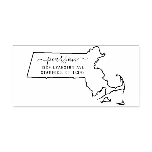 Massachusetts retouradres stempel zelf-inkt (Design)
