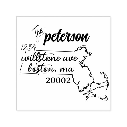 Massachusetts retouradres stempel zelf-inkt (Design)