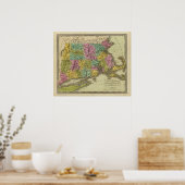 Massachusetts Rhode Island en Connecticut 2 Poster (Keuken)