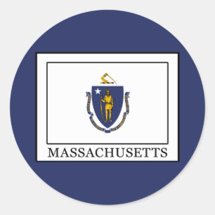 Massachusetts Ronde Sticker