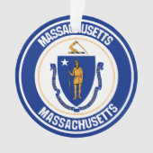Massachusetts Round Emblem Ornament (voorkant)