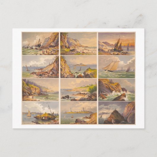 Massachusetts Seashore Uncut Trade Kaarten Briefka (Voorkant)