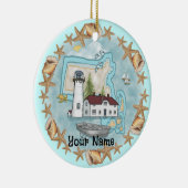 Massachusetts Shells Lighthouse Ornament (Rechts)