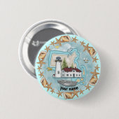 Massachusetts Shells Vuurtoren Ronde Button 5,7 Cm (Voorkant /achterkant)