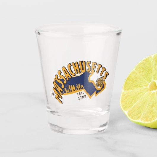 Massachusetts Shot Glass Glas (Voorkant)