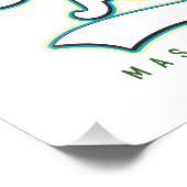 massachusetts ski logo foto afdruk (Hoek)