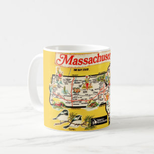 Massachusetts Staat kaart mok