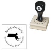 Massachusetts staat retouradres rubberstempel 	rubberstempel (Gestempeld)