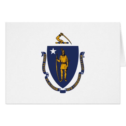 Massachusetts Staatsvlag (Voorkant Horizontaal)